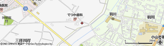 栃木県小山市三拝川岸20周辺の地図