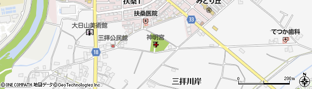 栃木県小山市三拝川岸161周辺の地図