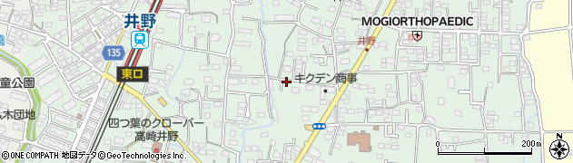 群馬県高崎市井野町周辺の地図