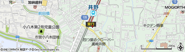 高崎市井野駅東口自転車駐車場周辺の地図