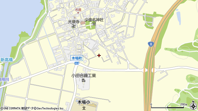 〒923-0311 石川県小松市木場町の地図