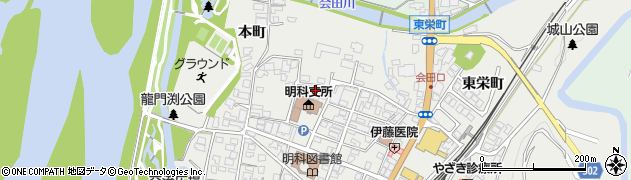 長野県安曇野市明科中川手（栄町）周辺の地図