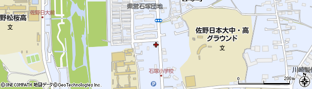 佐野石塚郵便局 ＡＴＭ周辺の地図