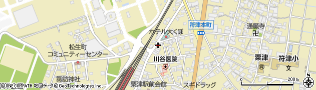 奥クリーニング粟津駅前周辺の地図