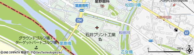 栃木県足利市葉鹿南町周辺の地図
