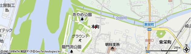 長野県安曇野市明科中川手（本町）周辺の地図