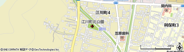 江川町北公園周辺の地図