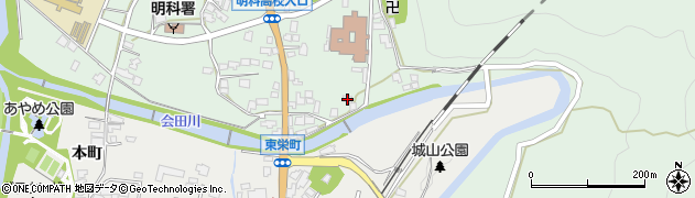 長野県安曇野市明科東川手潮587周辺の地図