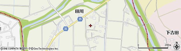 栃木県小山市田川周辺の地図