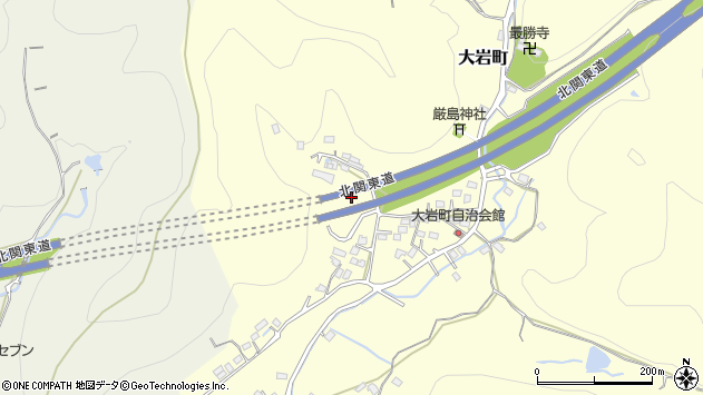 〒326-0841 栃木県足利市大岩町の地図