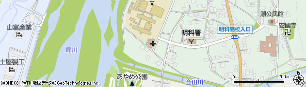 長野県安曇野市明科東川手潮3周辺の地図