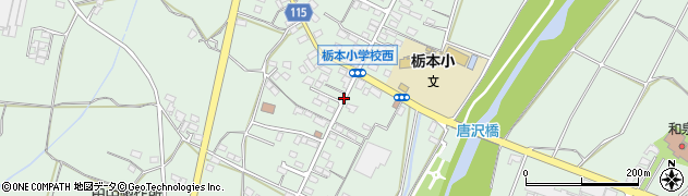 栃本コミュニティセンター入口周辺の地図