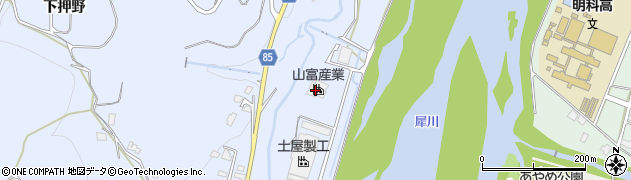 山富産業株式会社　バイコン工場周辺の地図