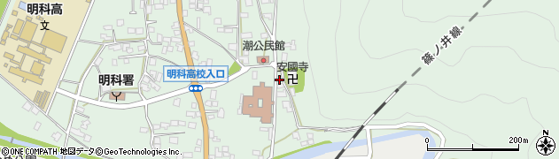長野県安曇野市明科東川手潮636周辺の地図