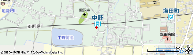 長野県上田市中野489周辺の地図