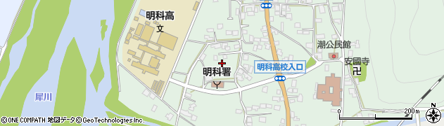 長野県安曇野市明科東川手（潮）周辺の地図