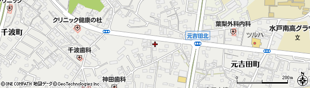 茨城県水戸市元吉田町42周辺の地図