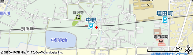 長野県上田市中野494周辺の地図