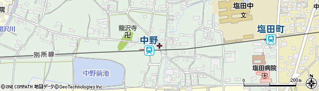 長野県上田市中野493周辺の地図