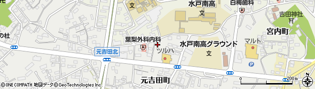 茨城県水戸市元吉田町386周辺の地図
