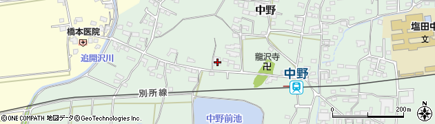 長野県上田市中野527周辺の地図