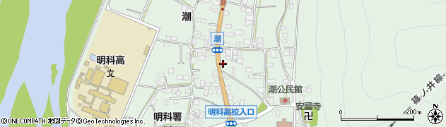 長野県安曇野市明科東川手潮669周辺の地図
