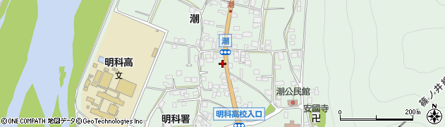 長野県安曇野市明科東川手潮442周辺の地図