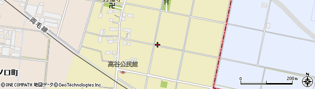 栃木県栃木市高谷町周辺の地図