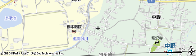 長野県上田市中野875周辺の地図