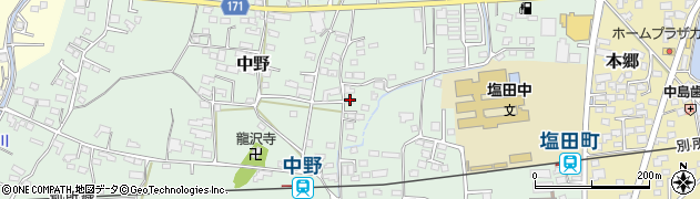 長野県上田市中野393周辺の地図