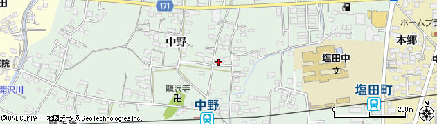 長野県上田市中野588周辺の地図