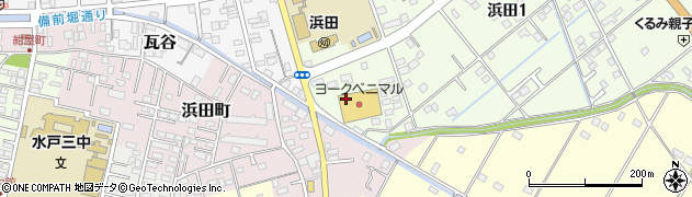 うさちゃんクリーニングヨークベニマル水戸浜田店周辺の地図