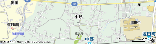 長野県上田市中野582周辺の地図