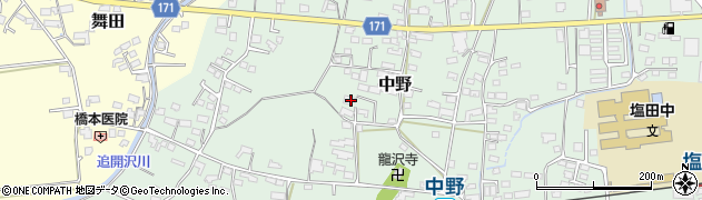 長野県上田市中野572周辺の地図