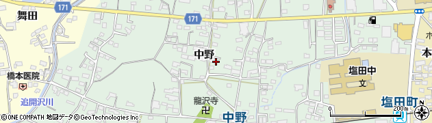 長野県上田市中野584周辺の地図