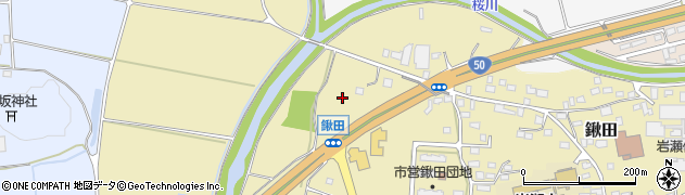 茨城県桜川市鍬田周辺の地図