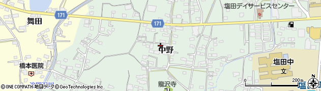 長野県上田市中野602周辺の地図