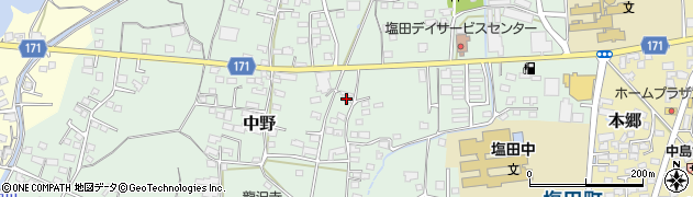 長野県上田市中野631周辺の地図