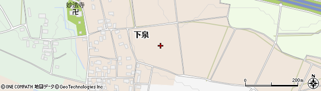 茨城県桜川市下泉周辺の地図