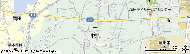 長野県上田市中野616周辺の地図