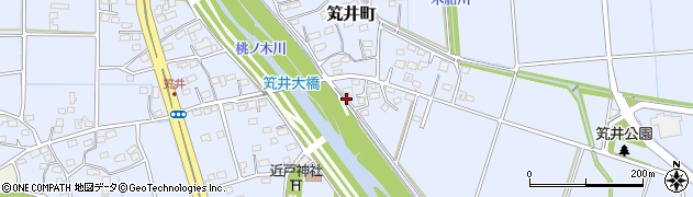 笂井大橋周辺の地図