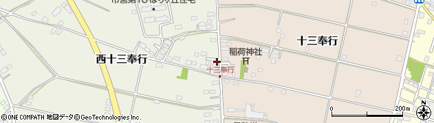 茨城県ひたちなか市西十三奉行11408周辺の地図