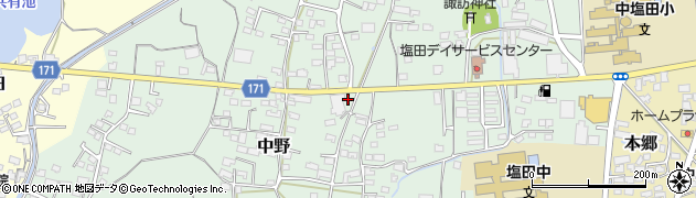 長野県上田市中野630周辺の地図