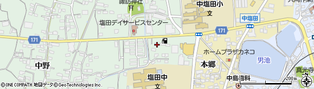 長野県上田市中野78周辺の地図