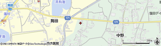 長野県上田市中野851周辺の地図