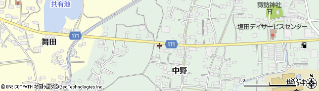 長野県上田市中野613周辺の地図