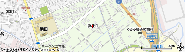 茨城県水戸市浜田周辺の地図