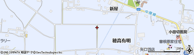 長野県安曇野市穂高有明周辺の地図