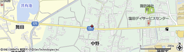 長野県上田市中野658周辺の地図