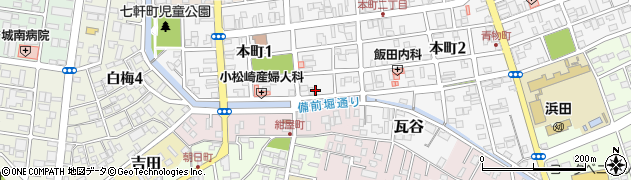 阿波屋染物店周辺の地図
